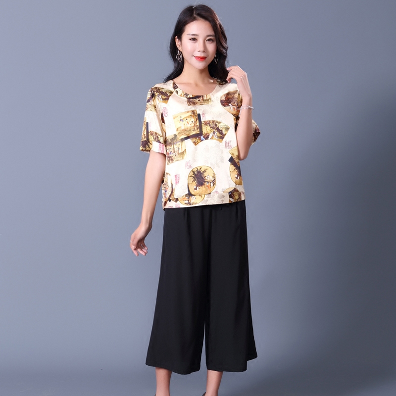 2018新款夏真丝上衣女装短袖桑蚕丝宽松雅嘉