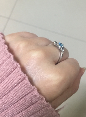 银时代千禧蓝色复古唯美风女戒