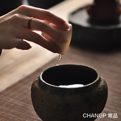 常品联名限量日式手工粗陶瓷花盆 绿植多肉 - 图1