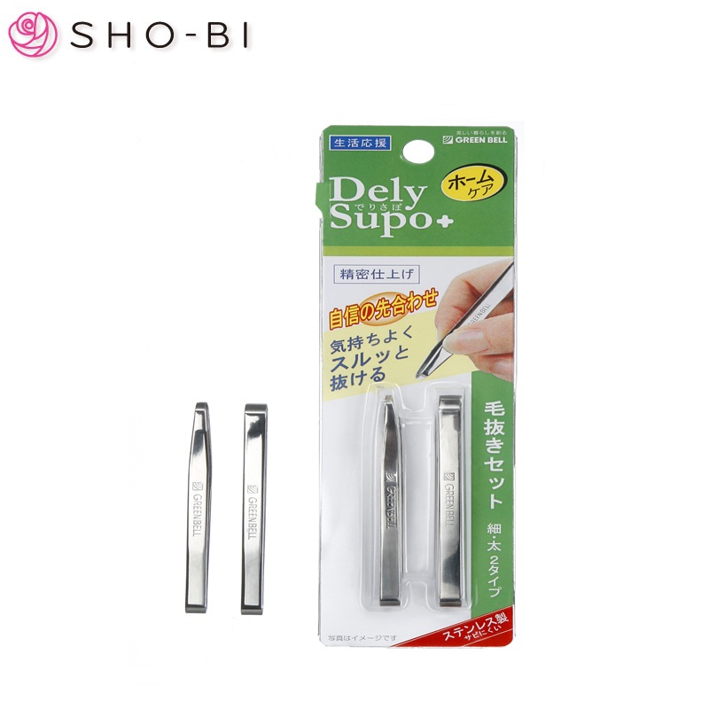 shobi妝美堂假睫毛鑷子平頭美容夾子化妝輔助器防滑眉毛夾套裝