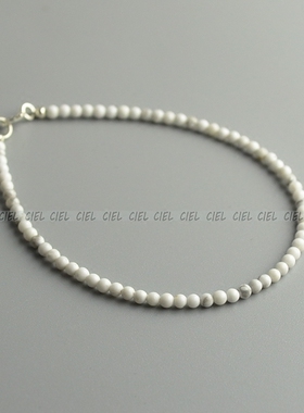 ciel原创2mm迷你白松石手链