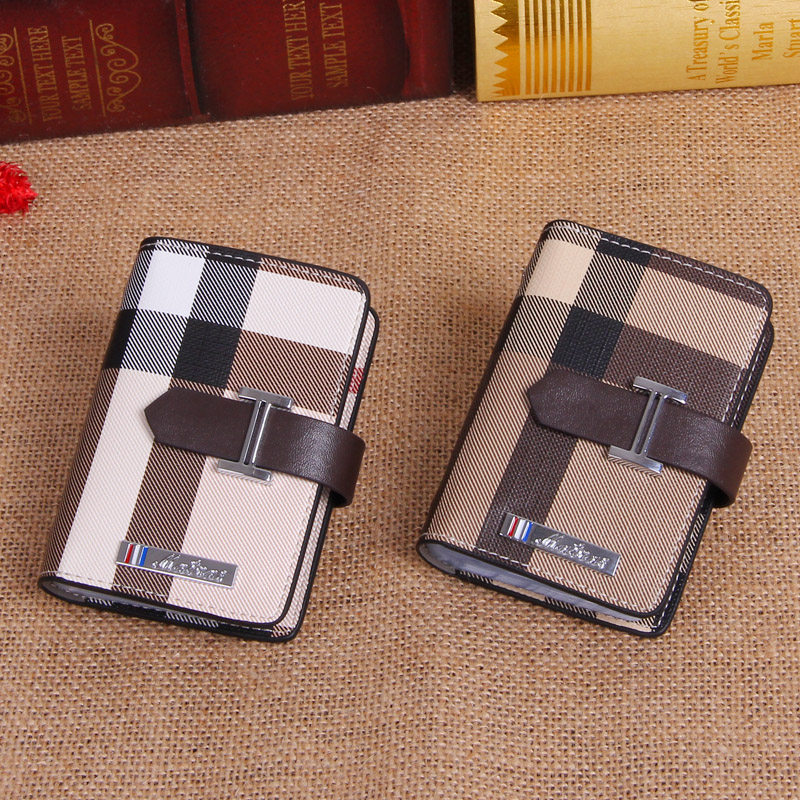 新款男士女式韩国搭扣多卡位卡片包 马特拉斯卡包