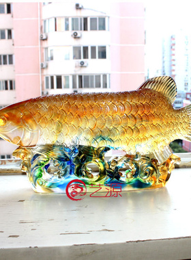 金龙鱼琉璃商务庆典旺财工艺品