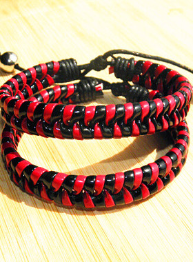 韩版编织吊坠情侣朋克风手绳