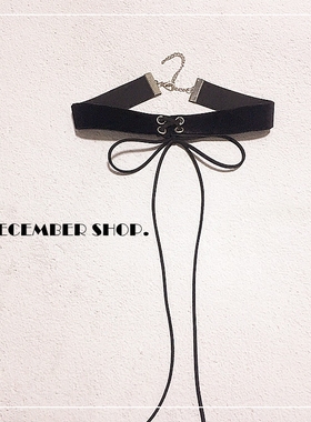 韩国同款choker项圈短系带绑带