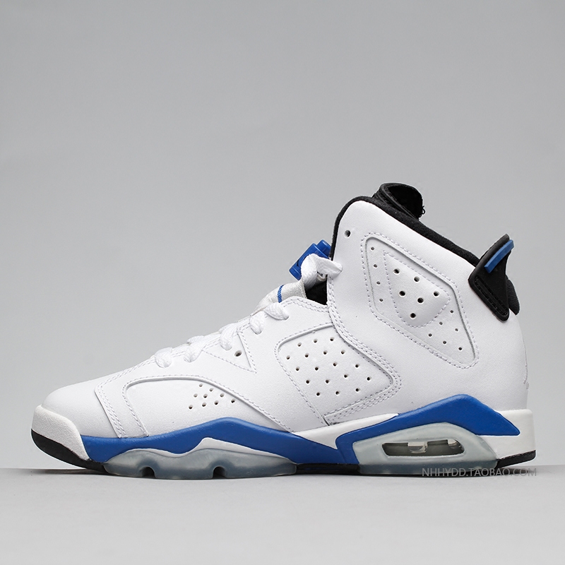 牛哄哄Air Jordan 6 Sport Blue AJ6白蓝元年 384665-384664-107-图1