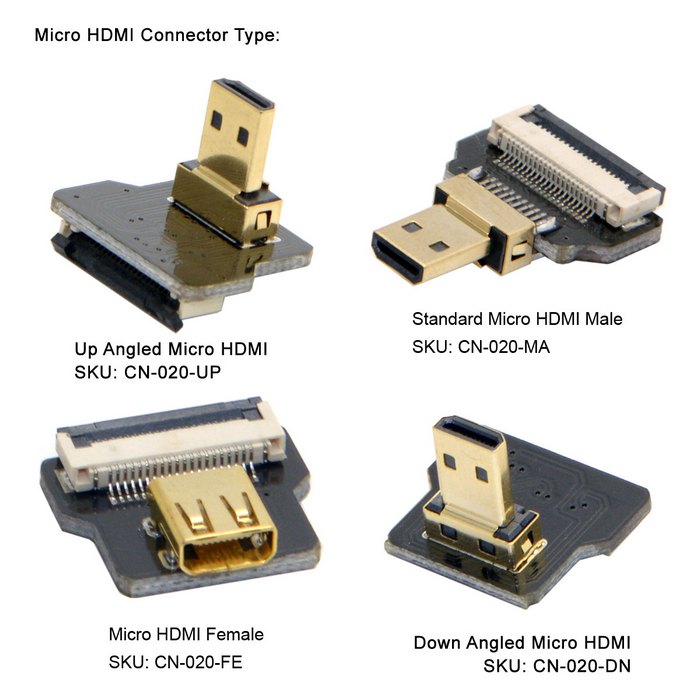 CY  航拍CYFPV用高清 Micro HDMI 标准HDMI软排线 FPC FPV连接器正反插 连接线 延长线HDMImini minihdmi mic