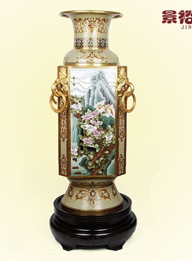 大花瓶客厅大堂景裕泰铜中式