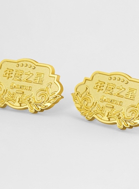 公司销售年度之星徽章定制服务五星明星奖励领徽团队鼓励激励胸针