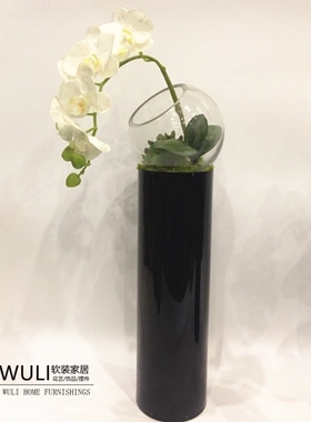 高档蝴蝶兰摆件仿真花艺