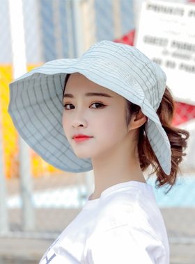 随意大沿防晒折叠韩版卷女空帽子