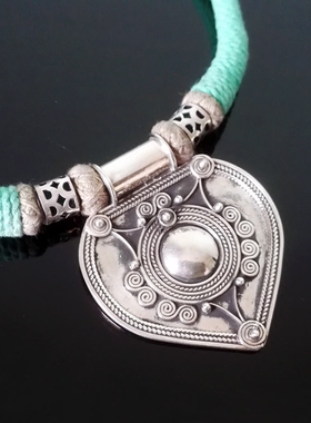 印度尼泊尔民族风棉麻编织吊坠