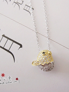 925银小凤凰生肖鸡属相锁骨链