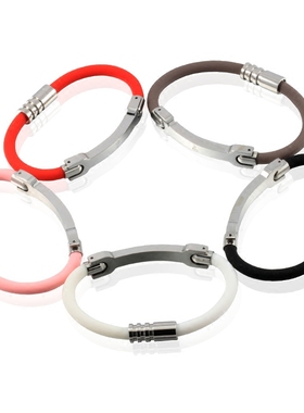 nba日本正品纯钛运动风硅胶腕带