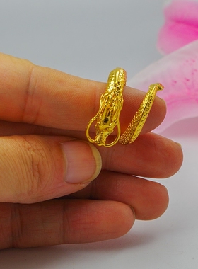 男士龙戒指欧币活口越南沙金掉色