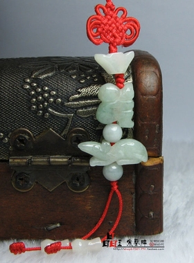 属龙人天然翡翠玉猴鼠手机链腰链手链