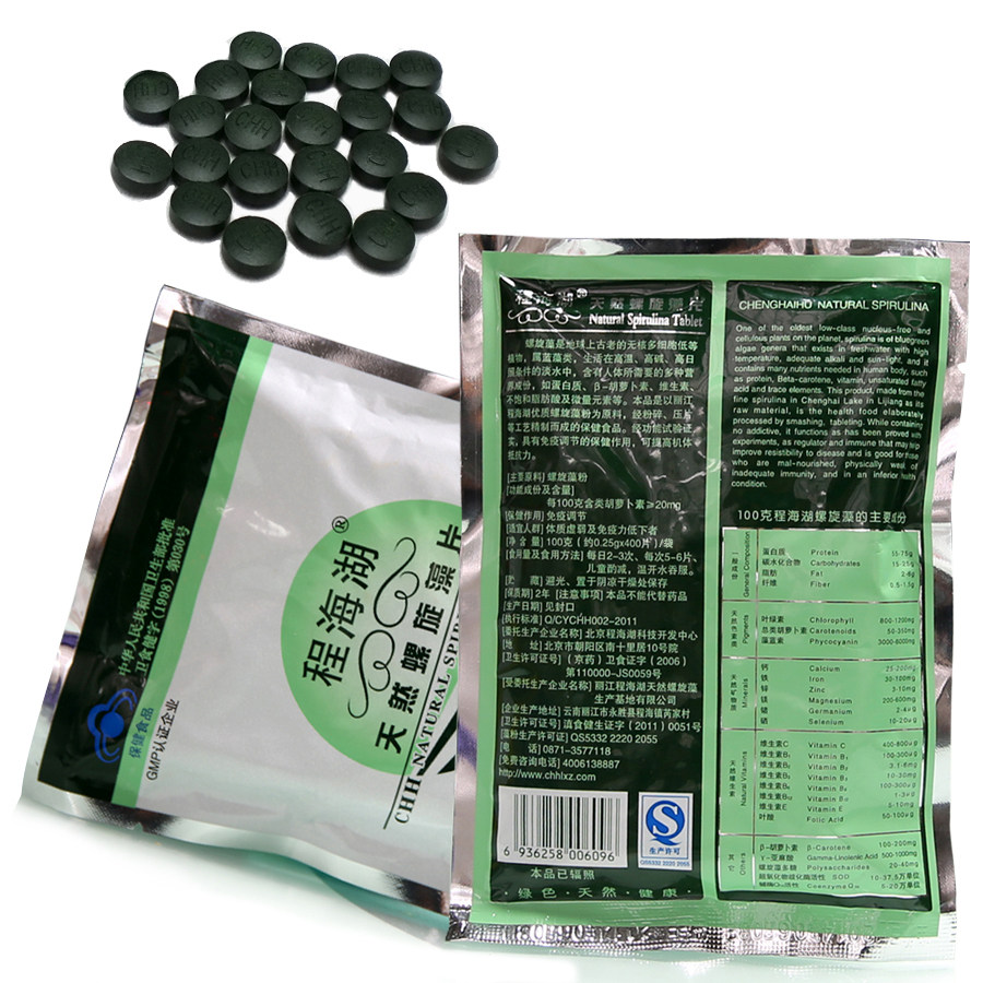 云南程海湖400片/袋正品螺旋藻片 超英智食品保健食品