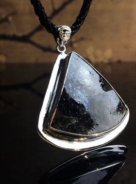 纯银古瓷首饰品项链 古董吊坠女中式毛衣链 民族风宋代 建盏茶叶