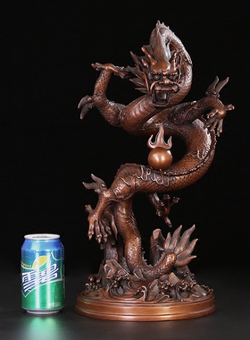 纯铜招财风水办公室青龙工艺品