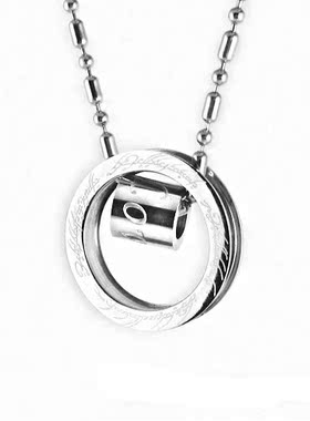 非主流魔戒指环韩版钛钢大气吊坠