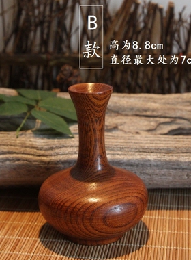 樱皮匠出口日本实木大漆花瓶摆件