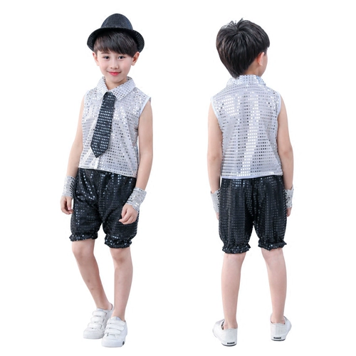 Детский современный костюм для раннего возраста, блестки для ногтей для школьников, шорты