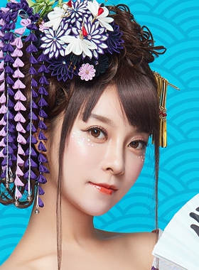 日本和服发簪头饰花魁