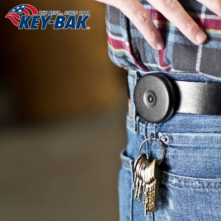 美國KEY-BAK 伸縮鑰匙扣防丟失伸縮鑰匙圈鑰匙扣鑰匙鏈鋼鏈凱夫拉