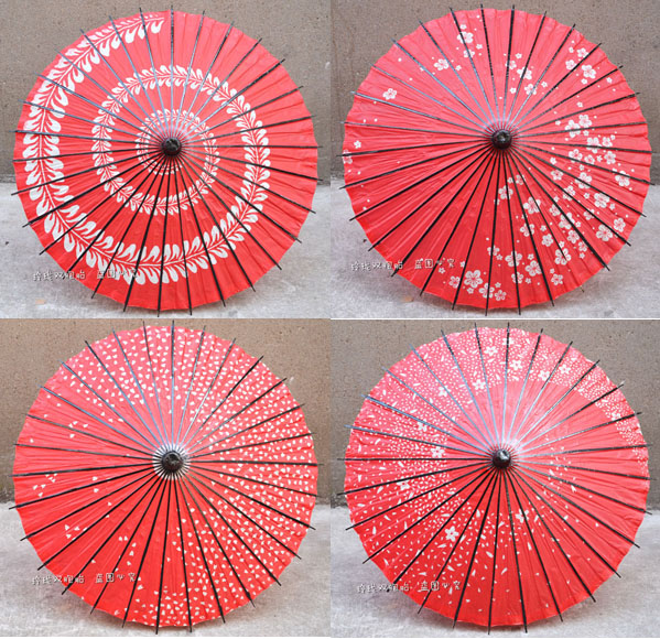 紅色日本櫻花工藝油紙傘/動漫cos傘/中秋國慶餐廳店鋪裝飾裝修傘