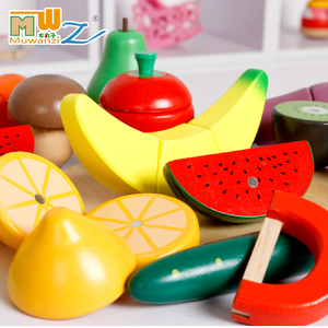 木丸子积木制水果蔬菜玩具