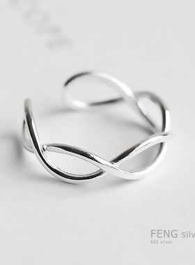 尾戒戒指烽之银纯银镂空男女