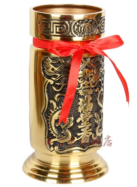 台湾佛堂纯铜香筒