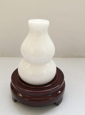 汉白玉玉风水纳福酒柜葫芦摆件