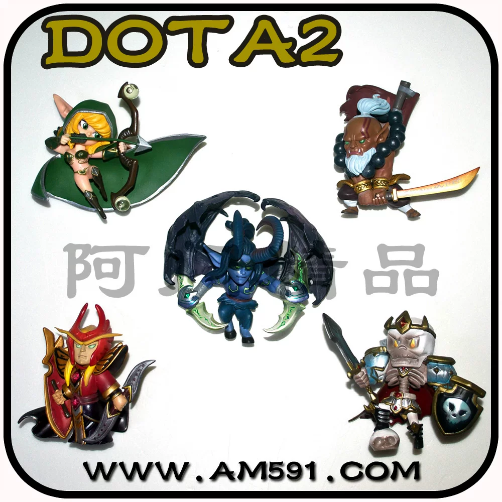 Модельная игрушка автомобиль декор Warcraft Dota Союз DOTA DOTA 2-е поколение Q версия 5 моделей Иллидан Меч Святой Ветра Проводник Скелет