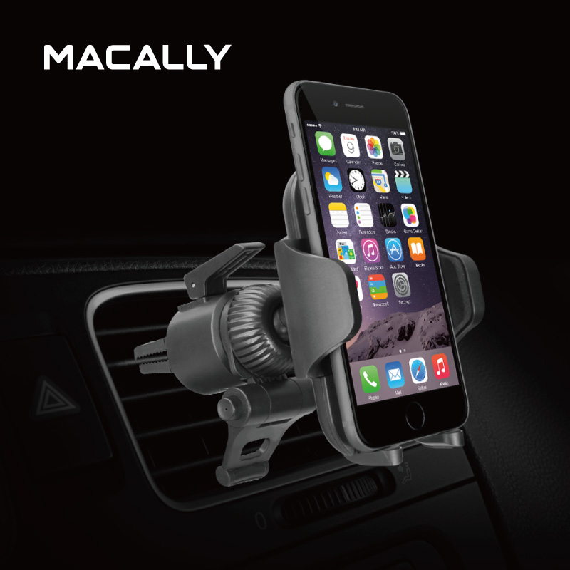 美國MACALLY車載手機導航支架出風口式蘋果iPhone X/PLUS/8/MAX