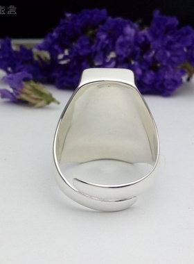 纯银复古尼泊尔活口戒指托