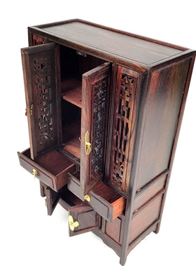 包邮红木小家具衣柜子微缩工艺品
