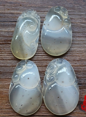 原色马达加斯加玉髓如意葫芦吊坠