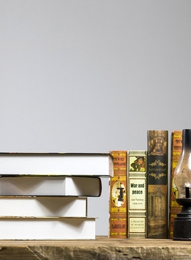 咖啡馆美式风小摆件柜子仿真书