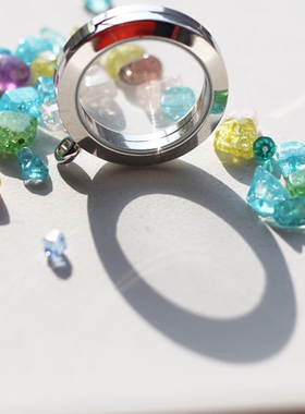 合金玻璃可打开日韩风情侣饰品链