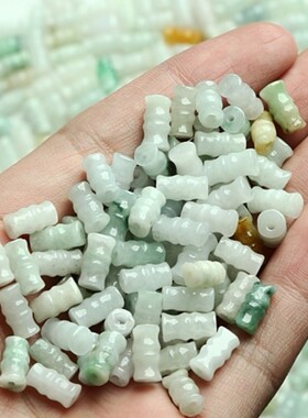 diy天然竹节毛衣链散珠