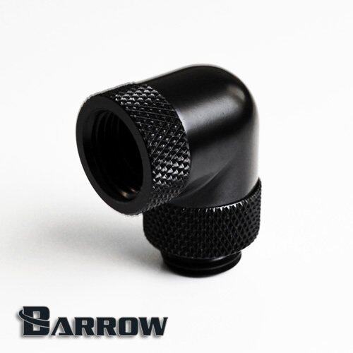 Barrow G1/4 黑/银色 90度双旋转转接座 TWT90S - 图0