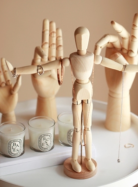 梦想家日式风杂货关节全动木头人