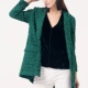 Ở VÀ TRÊN Đức Ánh sáng sang trọng mùa xuân của phụ nữ Thiết kế ban đầu Ren phù hợp với áo khoác màu xanh đậm - Business Suit