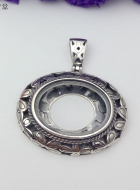 镀白金复古时尚镂空花朵造型