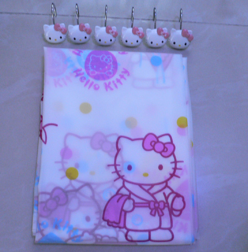 可愛 防水浴簾 卡通HELLO KITTY KT貓浴簾 PEVA
