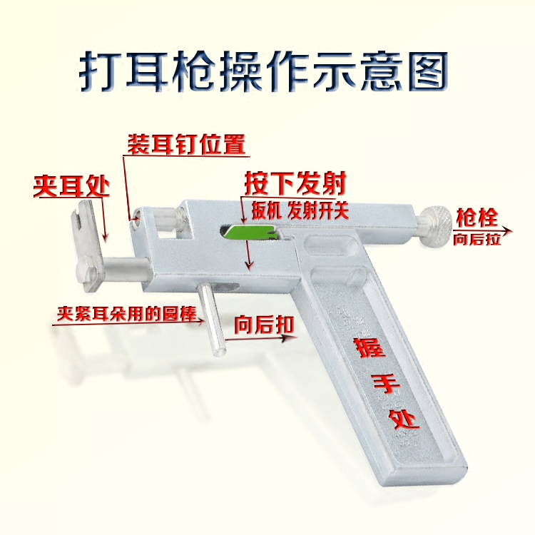 打耳洞神器无痛穿耳器耳钉枪耳洞枪打耳洞专用耳钉机一次性穿孔针-图2