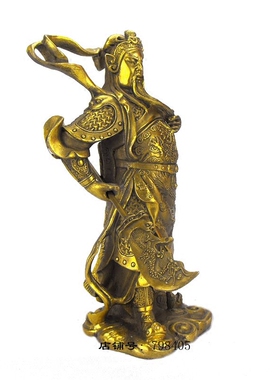 纯铜关二爷武财神摆件家居供奉