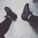  Air Force màu đen thuần AF1 air Force one low low help nam và nữ đôi giày 315122-001 - Dép / giày thường
