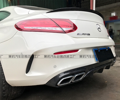300改装 C200 后唇 包围coupe 奔驰C级轿跑改